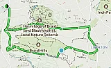 Our walk route - Braid Hills Circular 6th July 2024
